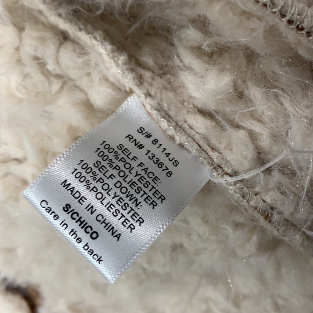Love Tree soft, warm, faux sherpa suede brown winter zip-up jacket - Picture 7 of 7